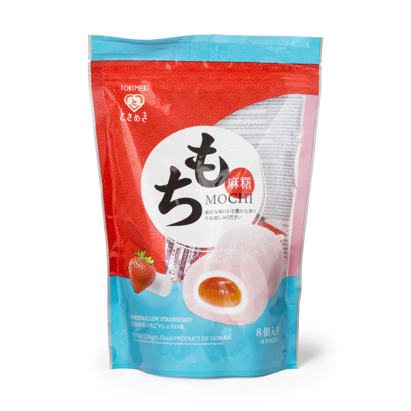 Mini mochi's marshmallow aardbei - 8 stuks